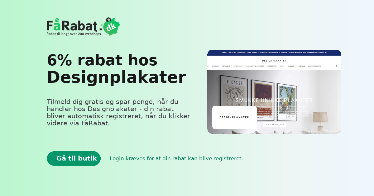 Få 6% rabat hos Designplakater! - FåRabat